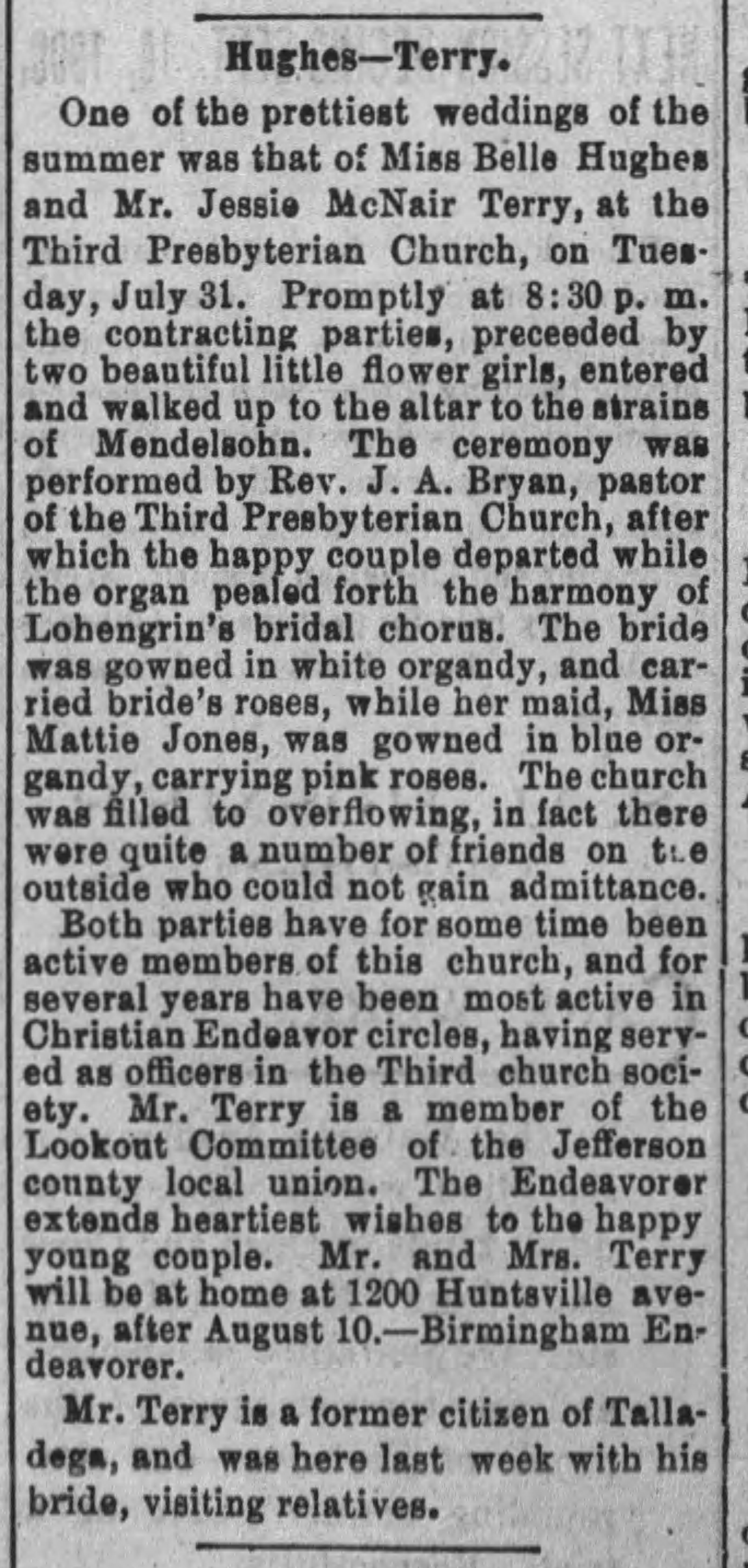 Hughes Terry Wedding